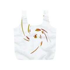 Orange Twist Full Print Recycle Bags (s)  by Valentinaart
