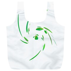 Green Twist Full Print Recycle Bags (l)  by Valentinaart