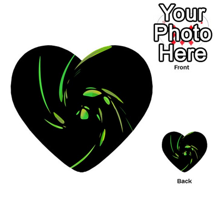 Green Twist Multi-purpose Cards (Heart) 