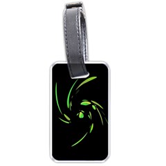 Green Twist Luggage Tags (one Side)  by Valentinaart