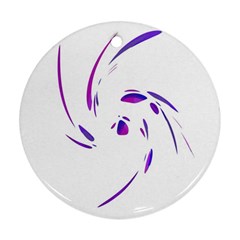 Purple Twist Round Ornament (two Sides)  by Valentinaart