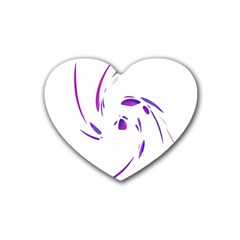 Purple Twist Heart Coaster (4 Pack)  by Valentinaart