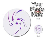 Purple twist Multi-purpose Cards (Round)  Front 24