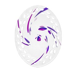 Purple Twist Oval Filigree Ornament (2-side)  by Valentinaart