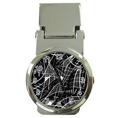 Gray Abstraction Money Clip Watches by Valentinaart