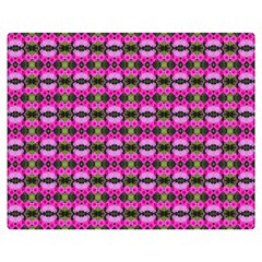 Pretty Pink Flower Pattern Double Sided Flano Blanket (medium)  by BrightVibesDesign