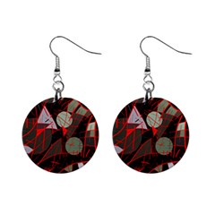 Artistic Abstraction Mini Button Earrings by Valentinaart