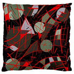 Artistic Abstraction Large Flano Cushion Case (two Sides) by Valentinaart