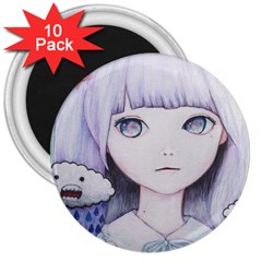 My Little Cloud 3  Magnets (10 Pack)  by kaoruhasegawa