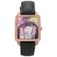 Sweet Boredom Rose Gold Leather Watch  by kaoruhasegawa