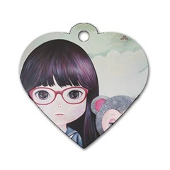 Close Encounter 4 Dog Tag Heart (two Sides) by kaoruhasegawa