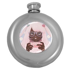 Gamergirl 3 Round Hip Flask (5 Oz) by kaoruhasegawa