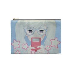 Gamegirl Girl Play With Star Cosmetic Bag (medium)  by kaoruhasegawa