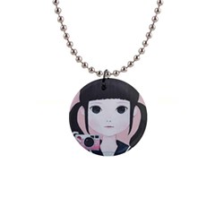 Smile Camare Button Necklaces by kaoruhasegawa