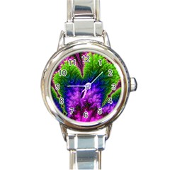 Amazing Special Fractal 25c Round Italian Charm Watch