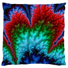 Amazing Special Fractal 25b Large Flano Cushion Case (two Sides)