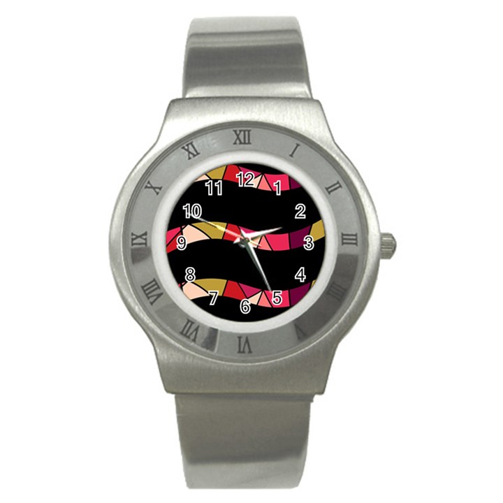 Abstract waves Stainless Steel Watch