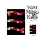 Abstract waves Playing Cards 54 (Mini)  Front - Heart10