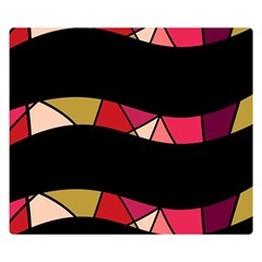 Abstract Waves Double Sided Flano Blanket (small)  by Valentinaart