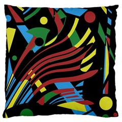 Optimistic Abstraction Large Cushion Case (two Sides) by Valentinaart