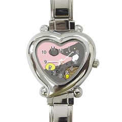 Decorative Abstraction Heart Italian Charm Watch by Valentinaart