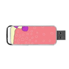 Pink Abstraction Portable Usb Flash (two Sides) by Valentinaart