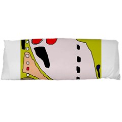 Yellow Abstraction Body Pillow Case Dakimakura (two Sides) by Valentinaart
