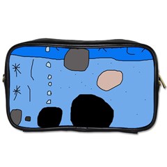 Blue Abstraction Toiletries Bags 2-side by Valentinaart