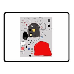 Playful Abstraction Double Sided Fleece Blanket (small)  by Valentinaart