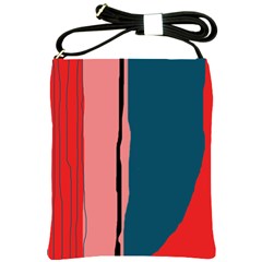 Decorative Lines Shoulder Sling Bags by Valentinaart