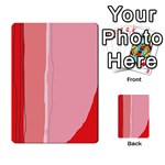 Red and pink lines Multi-purpose Cards (Rectangle)  Back 51