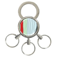 Decorative lines 3-Ring Key Chains