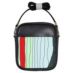 Decorative lines Girls Sling Bags