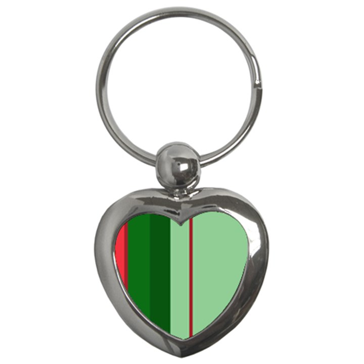 Green and red design Key Chains (Heart) 