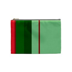 Green And Red Design Cosmetic Bag (medium)  by Valentinaart