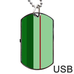 Green And Red Design Dog Tag Usb Flash (one Side) by Valentinaart