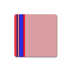 Pink Elegant Lines Square Magnet by Valentinaart