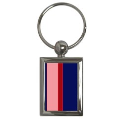 Pink And Blue Lines Key Chains (rectangle)  by Valentinaart