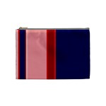 Pink and blue lines Cosmetic Bag (Medium)  Front