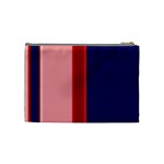 Pink and blue lines Cosmetic Bag (Medium)  Back