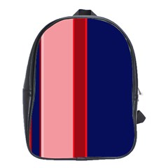 Pink And Blue Lines School Bags(large)  by Valentinaart