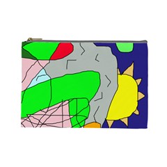 Crazy Abstraction Cosmetic Bag (large)  by Valentinaart