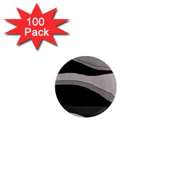 Black And Gray Design 1  Mini Magnets (100 Pack)  by Valentinaart