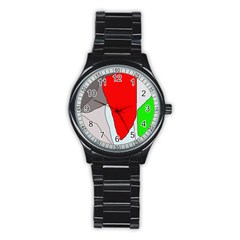 Colorful Abstraction Stainless Steel Round Watch by Valentinaart