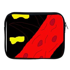 Red Abstraction Apple Ipad 2/3/4 Zipper Cases by Valentinaart