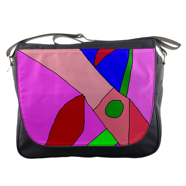 Pink abstraction Messenger Bags