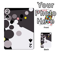 Gray, Yellow And Pink Dots Playing Cards 54 Designs  by Valentinaart