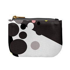 Gray, Yellow And Pink Dots Mini Coin Purses by Valentinaart