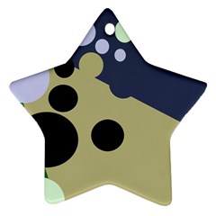 Elegant Dots Star Ornament (two Sides)  by Valentinaart