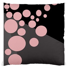 Pink Dots Large Cushion Case (two Sides) by Valentinaart
